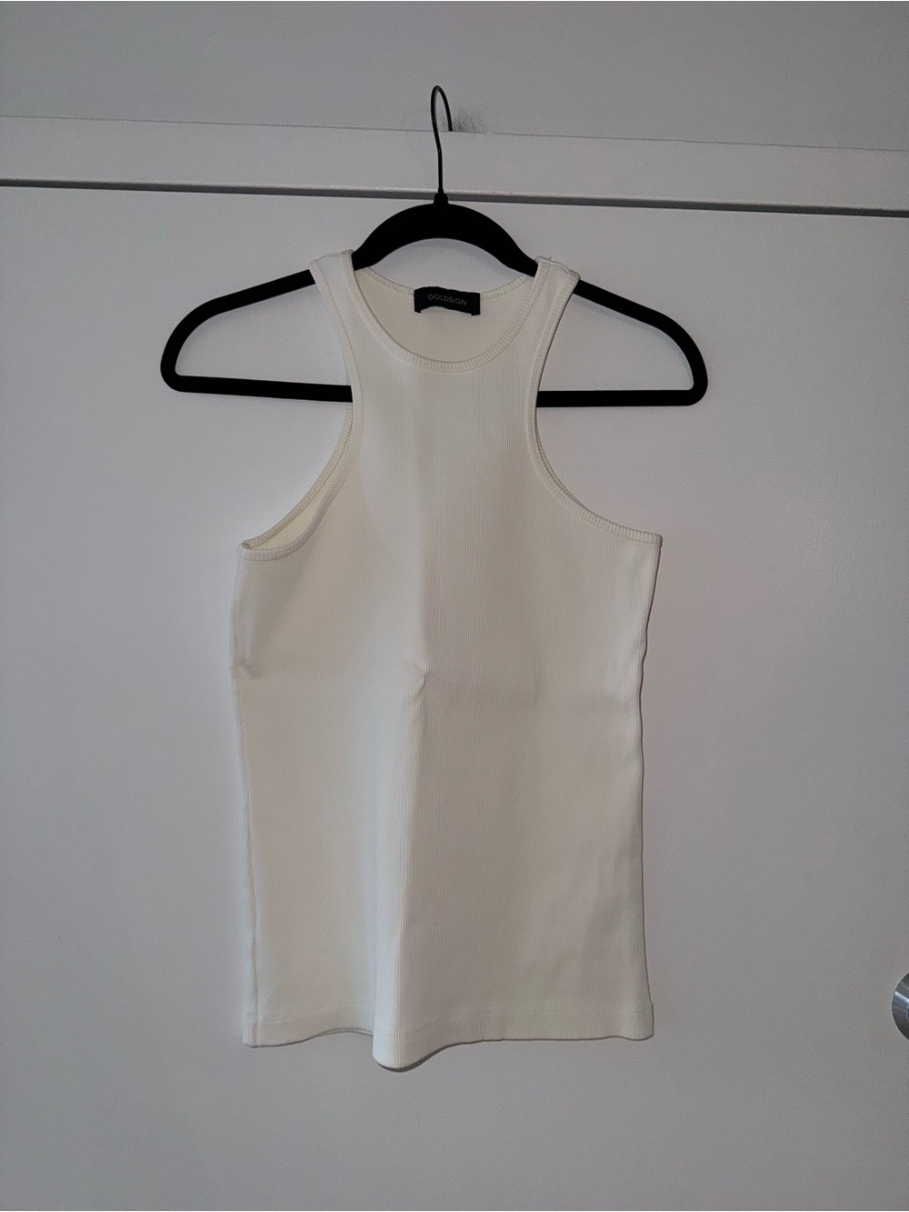 Goldsign NWOT Cream Ribbed Racerback Tank